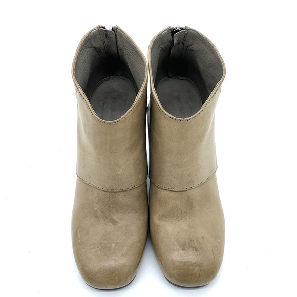 Vic Matie Taupe Leather Ankle Boots - Picture 4 of 15